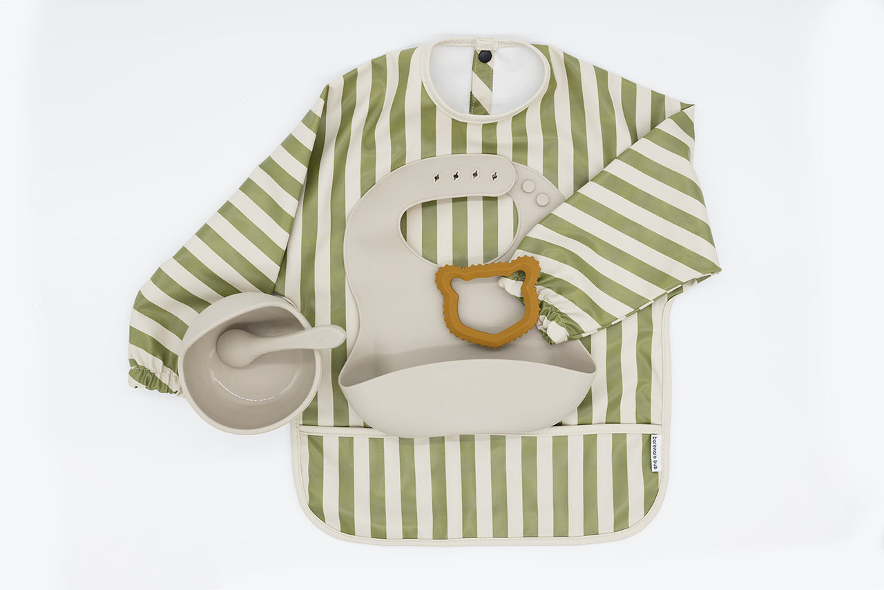 Mess-Free First Feed & Chew | tableware set + teether